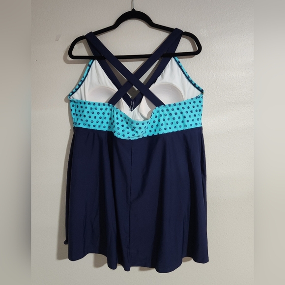 SHORE CLUB SIZE 22 WOMEN'S BLUE SWIM - Picture 2 of 9